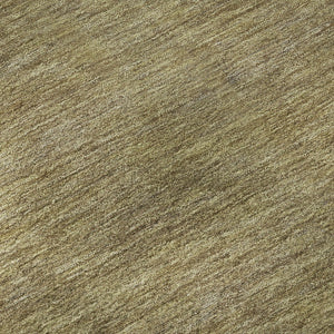 HomeRoots 9' X 12' Striped Wheat Gold & Linen Washable Area Rug - Durable, UV-Protected, Easy Care for Homes 695149
