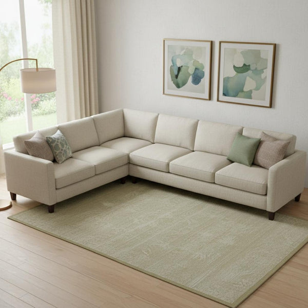 HomeRoots 10' Wheat Gold & Linen Striped Washable Area Rug – UV Protected, Durable, Ideal for Busy Homes 695150