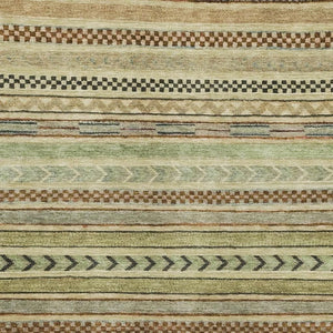 HomeRoots 8' X 10' Washable Beige & Brown Striped Area Rug with UV Protection - Durable, Stain-Resistant Design 695160