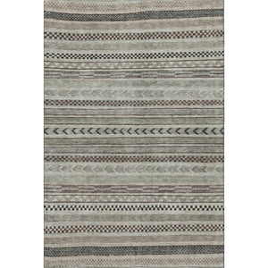 HomeRoots 10' X 14' Taupe and Beige Striped Area Rug – Durable, Stain-Resistant, UV Protected for Busy Homes 695216