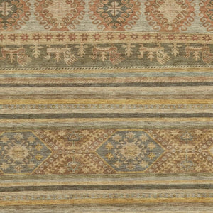 HomeRoots 8' X 10' Beige, Gold & Gray Medallion Area Rug – Washable, UV-Protected, Stylish & Durable for Homes 695232