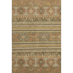 HomeRoots 10' Washable Beige Gold and Gray Medallion Area Rug with UV Protection - Perfect for High-Traffic Homes 695234