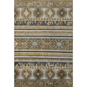 HomeRoots 5' X 8' Chocolate Ivory Gray Medallion Area Rug – Stain Resistant, UV Protected, Easy Care Comfort 695242