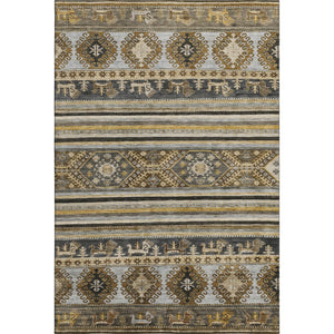 HomeRoots 10' X 14' Chocolate Ivory Gray Medallion Area Rug - Durable, Washable, UV Protected for High-Traffic Spaces 695246