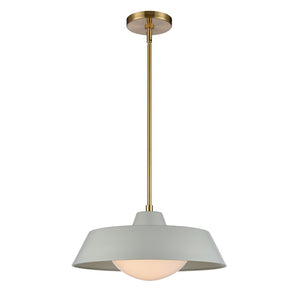 Gilman 16'' Wide 1-Light Pendant - Satin Brass with Powder Blue 69525/1 Elk Lighting