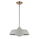 Gilman 16'' Wide 1-Light Pendant - Satin Brass with Powder Blue 69525/1 Elk Lighting