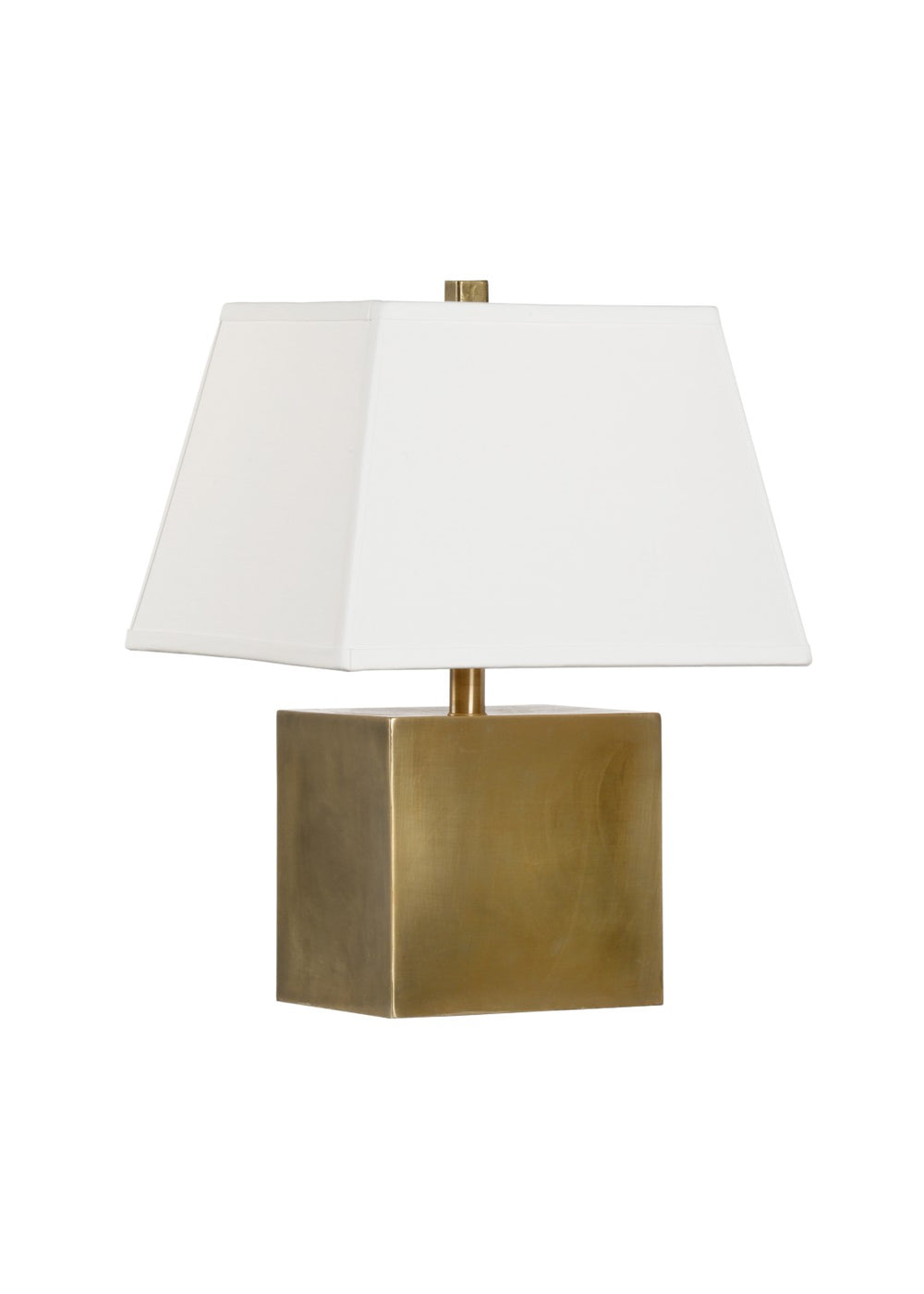 Chelsea House Brass Cube Lamp With Antique Brass Finish And Geometric Metal Design — Compact Ambient Lighting 69525