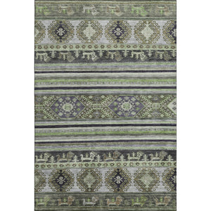 HomeRoots 10' X 14' Fern Green Medallion Area Rug - Durable, Stain Resistant, UV Protected for Active Homes 695252