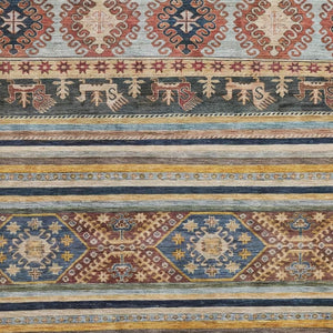 HomeRoots 5' X 8' Vibrant Rust Gold & Blue Medallion Area Rug – Washable, UV-Protected for Busy Homes! 695254