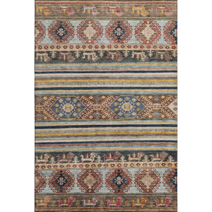 HomeRoots 10' X 14' Washable Medallion Area Rug – Durable, UV-Protected, Stylish Rust, Gold & Blue Design! 695258
