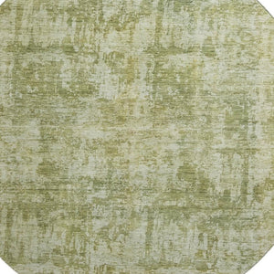HomeRoots 8' Washable Round Rug in Artichoke Green & Ivory - Stylish, Stain-Resistant, UV-Protected, Durable Design 695267