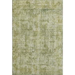 HomeRoots 8' X 10' Artichoke Green Washable Abstract Area Rug with UV Protection for Modern Homes & Pets 695268
