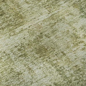 HomeRoots 8' X 10' Artichoke Green Washable Abstract Area Rug with UV Protection for Modern Homes & Pets 695268