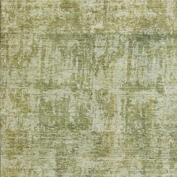 HomeRoots 8' X 10' Artichoke Green Washable Abstract Area Rug with UV Protection for Modern Homes & Pets 695268