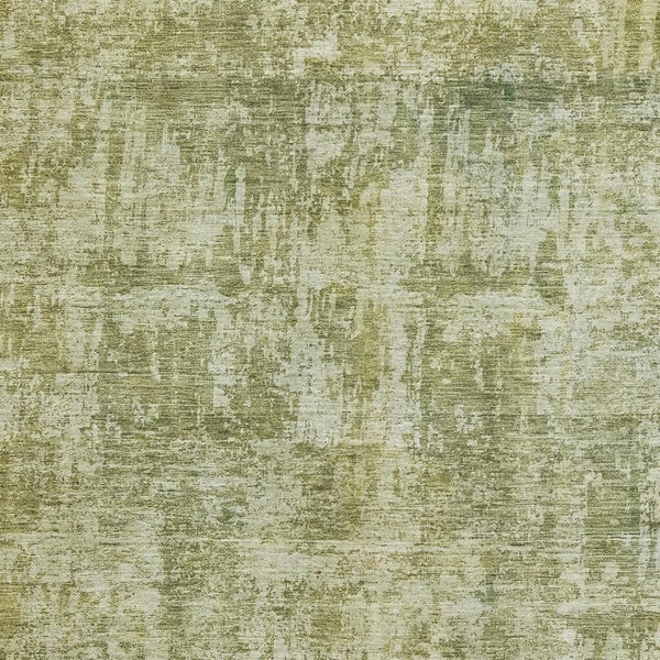 HomeRoots 9' X 12' Artichoke Green Abstract Washable Area Rug with UV Protection – Stylish & Durable Design 695269