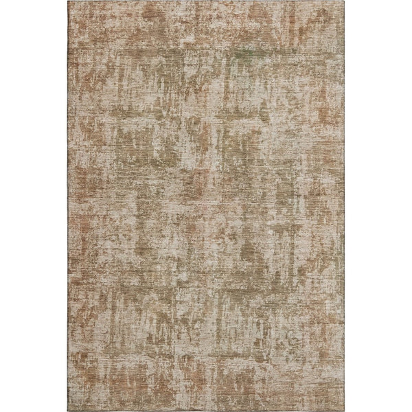 HomeRoots 5' X 8' Beige and Taupe Abstract Washable Area Rug with UV Protection for Modern Living Spaces 695272