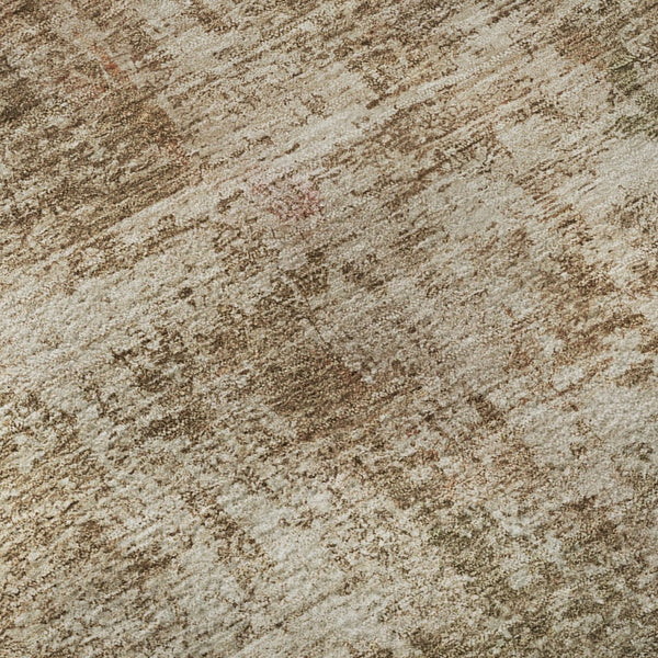 HomeRoots 5' X 8' Beige and Taupe Abstract Washable Area Rug with UV Protection for Modern Living Spaces 695272