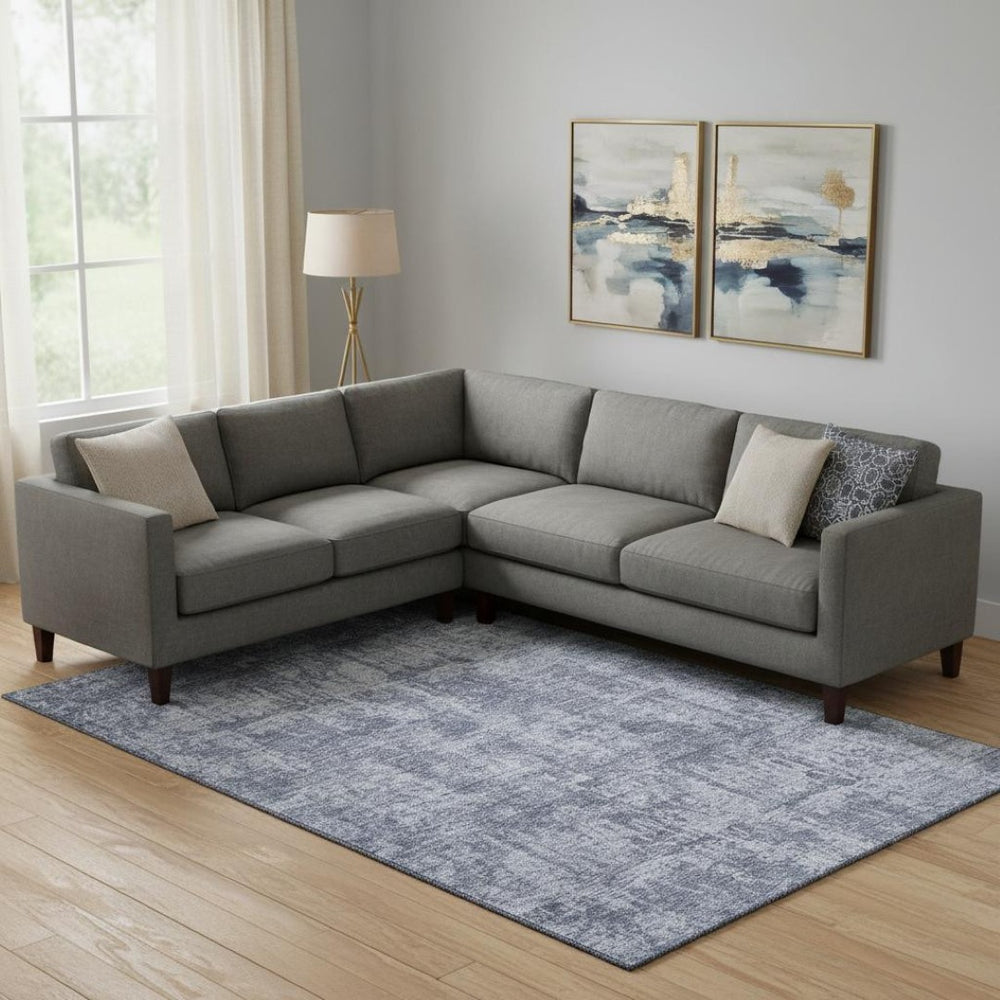HomeRoots 9' X 12' Blue and Ivory Abstract Area Rug - Stylish, Washable, UV-Protected for High-Traffic Spaces 695281