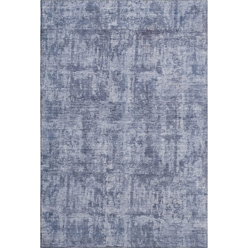 HomeRoots 9' X 12' Blue and Ivory Abstract Area Rug - Stylish, Washable, UV-Protected for High-Traffic Spaces 695281