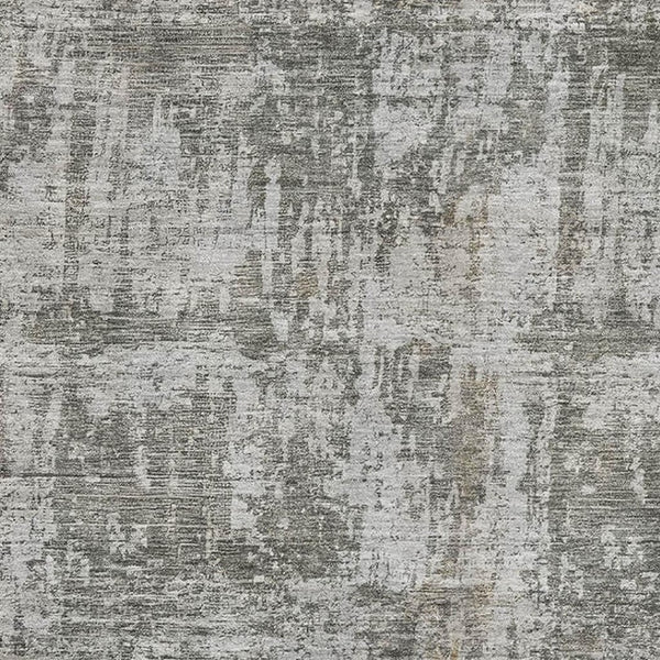 HomeRoots 8' X 10' Stylish Pewter & Beige Abstract Area Rug – Washable, UV Protected, Non-Slip, Durable Design 695286