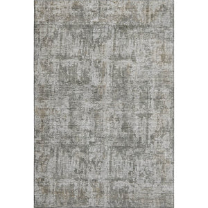 HomeRoots 9' X 12' Abstract Area Rug in Pewter & Beige - Washable, UV Protected, Perfect for High-Traffic Homes! 695287