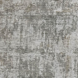 HomeRoots 9' X 12' Abstract Area Rug in Pewter & Beige - Washable, UV Protected, Perfect for High-Traffic Homes! 695287
