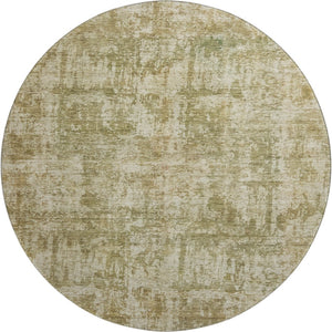 HomeRoots 8' Washable Round Rug in Taupe & Beige - UV Protected, Stain-Resistant, Modern Abstract Design 695291