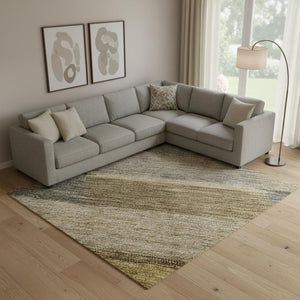 HomeRoots 10' Striped Washable Area Rug - Durable, UV-Protected, Stain-Resistant Design for Large Spaces 695312