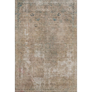 HomeRoots 8' X 10' Washable Beige Gray Khaki Abstract Area Rug with UV Protection for Modern Homes & Spaces 695334