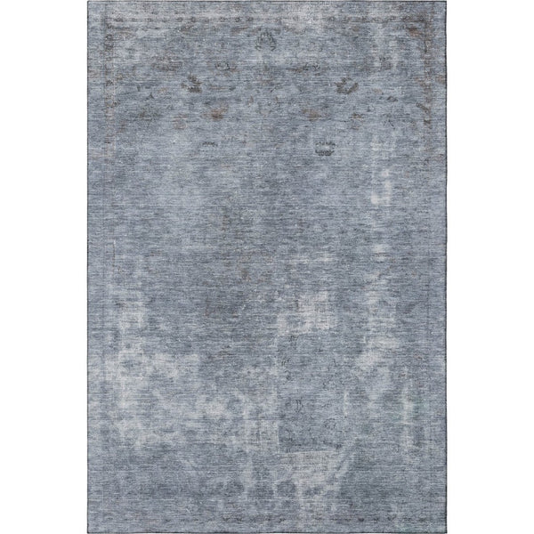 HomeRoots 8' X 10' Blue And Gray Abstract Area Rug - Stylish, Washable, UV-Protected, Durable for High-Traffic Areas 695340