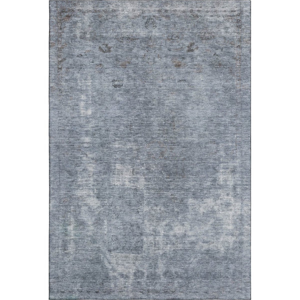 HomeRoots 10' X 14' Blue and Gray Abstract Area Rug - Washable, UV-Protected, Stain-Resistant for Modern Spaces 695342
