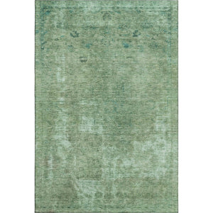 HomeRoots 5' X 8' Sage and Teal Abstract Area Rug - Washable, Stain Resistant with UV Protection for Any Space 695344
