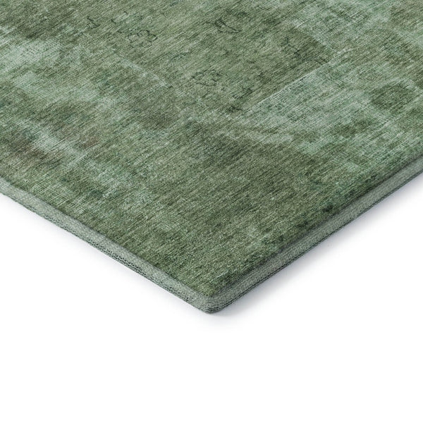 HomeRoots 5' X 8' Sage and Teal Abstract Area Rug - Washable, Stain Resistant with UV Protection for Any Space 695344