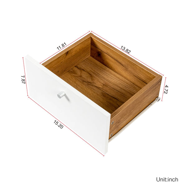 English Elm Sideboard Fluted Buffet Cabinet 47.2" with 3 Drawers & 2 Doors, Adjustable Shelves, Sleek Metal Handles W2282P220585