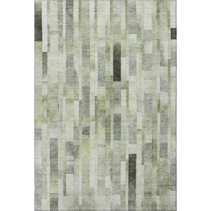 HomeRoots 10' X 14' Washable Striped Area Rug – Durable, Stain Resistant, UV Protected for High-Traffic Spaces 695360