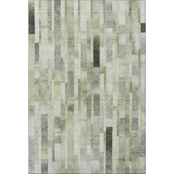 HomeRoots 10' X 14' Washable Striped Area Rug – Durable, Stain Resistant, UV Protected for High-Traffic Spaces 695360