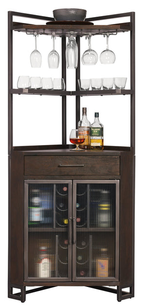 Hekman Furniture 695363 Studio Corner Iii Bar Cabinet By Howard Miller – Stylish Space-saving Design For Entertaining  Studio Corner Iii Wine & Bar Cabinet 695363