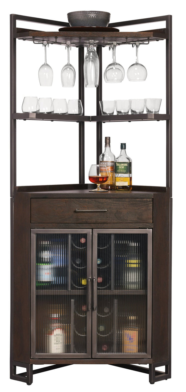 Hekman Furniture 695363 Studio Corner Iii Bar Cabinet By Howard Miller – Stylish Space-saving Design For Entertaining  Studio Corner Iii Wine & Bar Cabinet 695363
