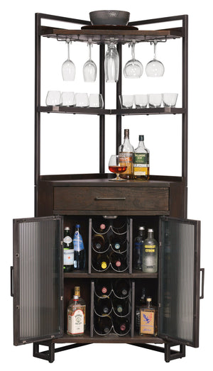 Hekman Furniture 695363 Studio Corner Iii Bar Cabinet By Howard Miller – Stylish Space-saving Design For Entertaining  Studio Corner Iii Wine & Bar Cabinet 695363