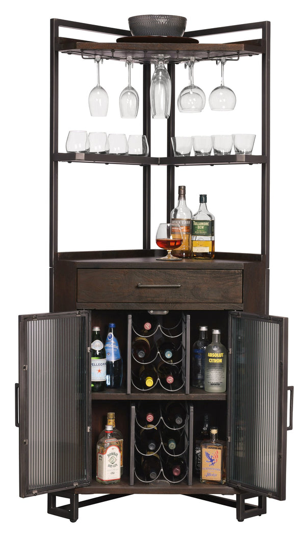 Hekman Furniture 695363 Studio Corner Iii Bar Cabinet By Howard Miller – Stylish Space-saving Design For Entertaining  Studio Corner Iii Wine & Bar Cabinet 695363