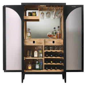 Hekman Furniture 695372 Jullian Wine & Bar Cabinet - Elegant Storage Solution For Wine Lovers, 68" High, Howard Miller  Jullian Wine & Bar Cabinet 695372
