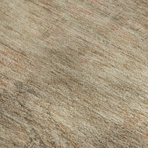 HomeRoots 5' X 8' Beige & Brown Abstract Geometric Area Rug - Washable, UV-Protected, Non-Slip & Stylish Home Decor 695374