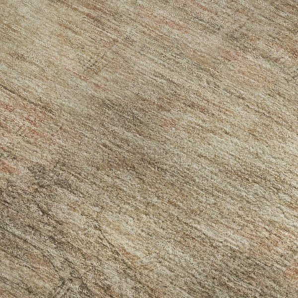 HomeRoots 5' X 8' Beige & Brown Abstract Geometric Area Rug - Washable, UV-Protected, Non-Slip & Stylish Home Decor 695374