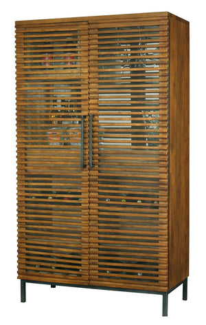 Hekman Furniture 695376 Nisha Wine & Bar Cabinet - Elegant Storage Solution For Your Home Bar, 68” H X 38” W X 18” D  Nisha Wine & Bar Cabinet 695376