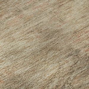 HomeRoots 9' X 12' Abstract Geometric Washable Area Rug - Durable Beige & Brown Design with UV Protection 695377