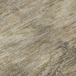 HomeRoots 9' Contemporary Abstract Geometric Area Rug in Brown, Beige & Taupe - Washable, UV Protected & Durable! 695383