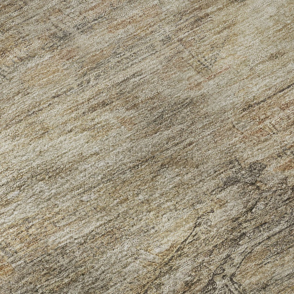 HomeRoots 9' Contemporary Abstract Geometric Area Rug in Brown, Beige & Taupe - Washable, UV Protected & Durable! 695383