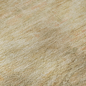 HomeRoots 5' X 8' Stylish Linen Gold & Wheat Geometric Area Rug - Washable, UV-Protected, Durable Design 695386