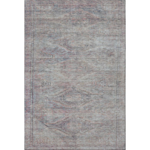 HomeRoots 8' X 10' Abstract Geometric Pewter Gray Area Rug - Washable, UV-Protected & Perfect for Busy Homes! 695394