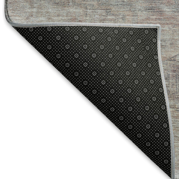 HomeRoots 8' X 10' Abstract Geometric Pewter Gray Area Rug - Washable, UV-Protected & Perfect for Busy Homes! 695394